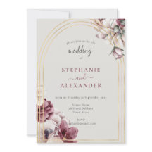 Dusty Plum Floral Wedding Código QR