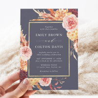 Dusty Purple Burgundy Terracotta Casamento Floral
