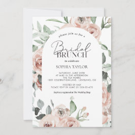 Convites Dusty Rosa Blush Eucalyptus Bridal Brunch Rosa Ros