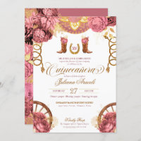 Dusty Rosa cor-de-rosa Dourada Elegante Charro Qui