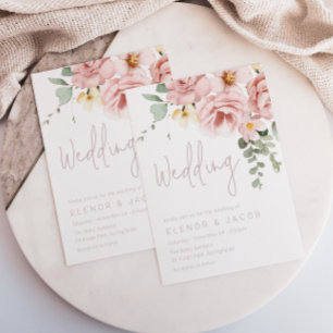 Convites Dusty Rosa e Sage Floral Wedding