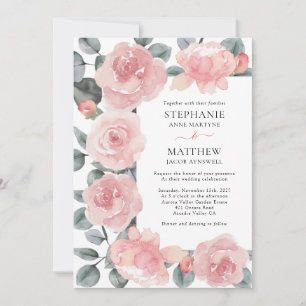 Convites Dusty Rosa Eucalyptus Elegant Casamento Floral