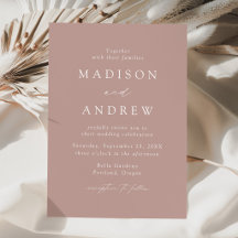 Dusty Rosa Modern Elegance Wedding