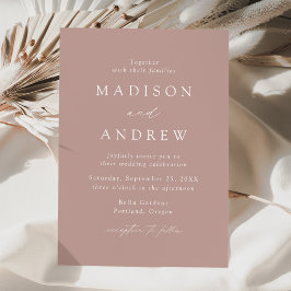 Convites Dusty Rosa Modern Elegance Wedding