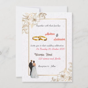 Convites Dusty Rosa rosa Mauve Dourado Greenery Casamento F