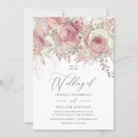 Dusty Rosa Silver e Blush Casamento Floral Encanta