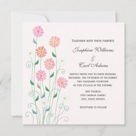 Convites Dúvidas brancas e cor-de-rosa desenhadas na mão do