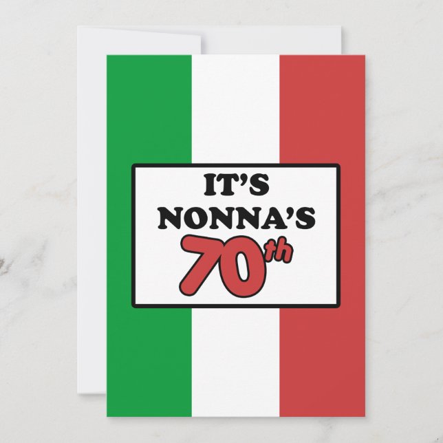 Convites É a 70 de Nonna Aniversário da Bandeira Italiana (Frente)