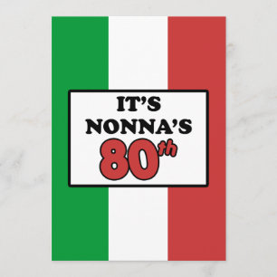 Convites É a 80 de Nonna Aniversário da Bandeira Italiana