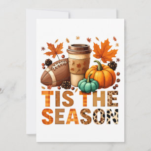 Convites É a época Herbstzeit com futebol e café