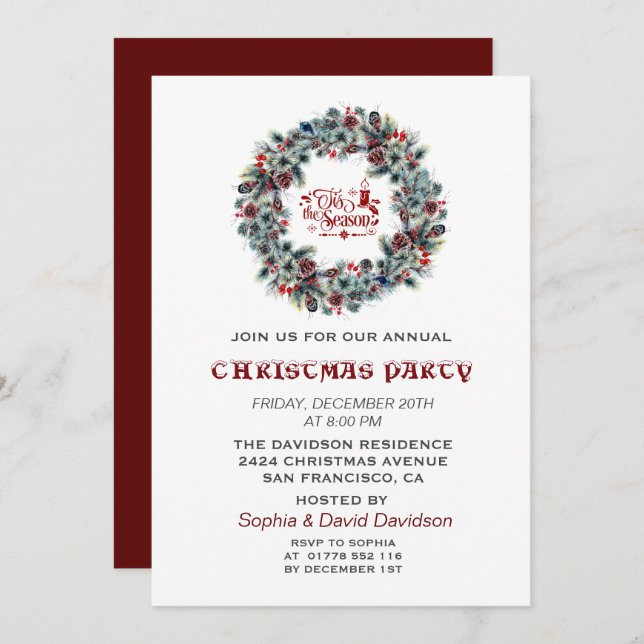 Convites "É a Festa de Natal da Estação de inverno da Terra (Frente/Verso)