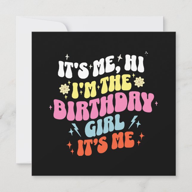 Convites É a Minha Festa de Aniversário Garotas (Frente)