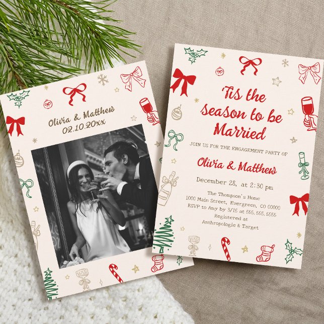 Convites É a Temporada Festa de Noivado de Natal (Criador carregado)
