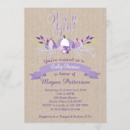 Convites É abóboras que de uma lavanda da menina o chá de