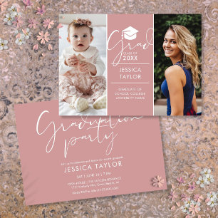 Convites E Agora 2 Fotografias De Festa de formatura Rosa