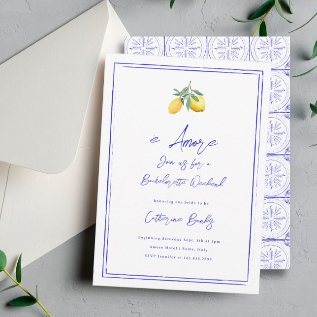 Convites È Amore Festa de solteira italiana (Criador carregado)