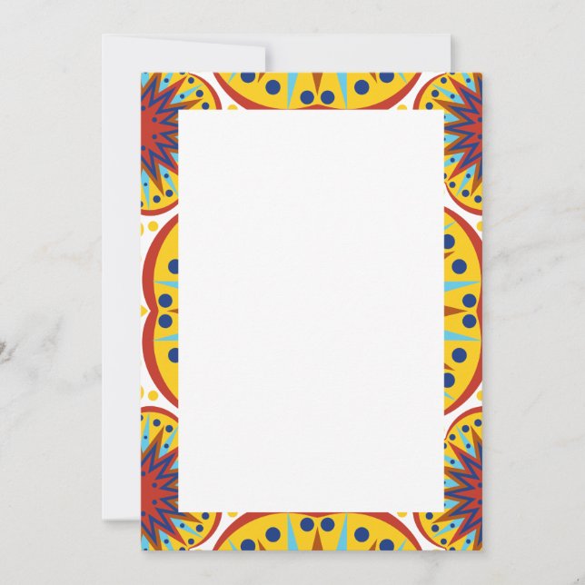 Convites e Anúncios de Impressão Africana (Frente)