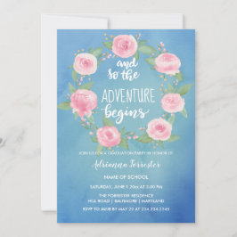 Convites E assim a aventura começa o formando da aguarela