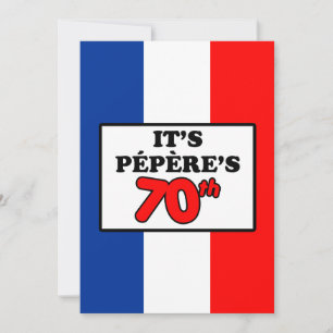 Convites É bandeira francesa do aniversário do 70 de Pepe