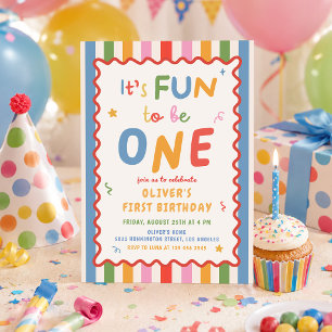 Convites É Divertido Ser Um Listras 1º Aniversário