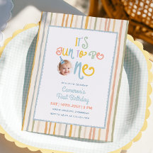 É Divertido Ser Uma Faixa Pastel no 1º Aniversário