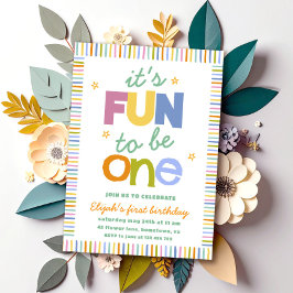 Convites É Divertido Ser Uma Festa de Aniversário Colorida