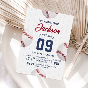 Convites É Festa de aniversário de baseball no jogo