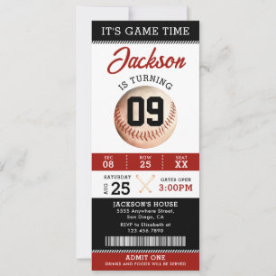 Convites É Festa de aniversário de baseball no jogo