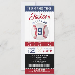 Convites É Festa de aniversário de baseball no jogo