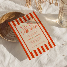 É Festa de noivado Amore Red Stripes