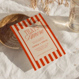 Convites É Festa de noivado Amore Red Stripes