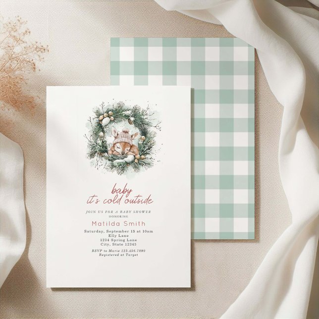 Convites É Frio Lá Fora Chuveirinho de Bebê dos Lindos Cerv (Criador carregado)