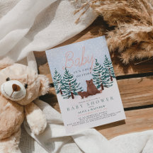 É Frio Lá Fora Chuveiro de Bebê Urso de Inverno