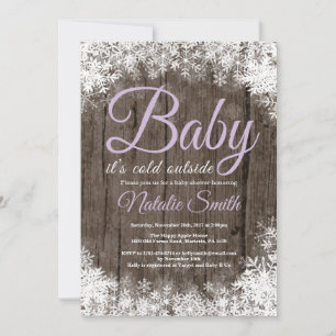 Convites É Frio Lá Fora Chuvinha de Neve Baby Shower de Inv