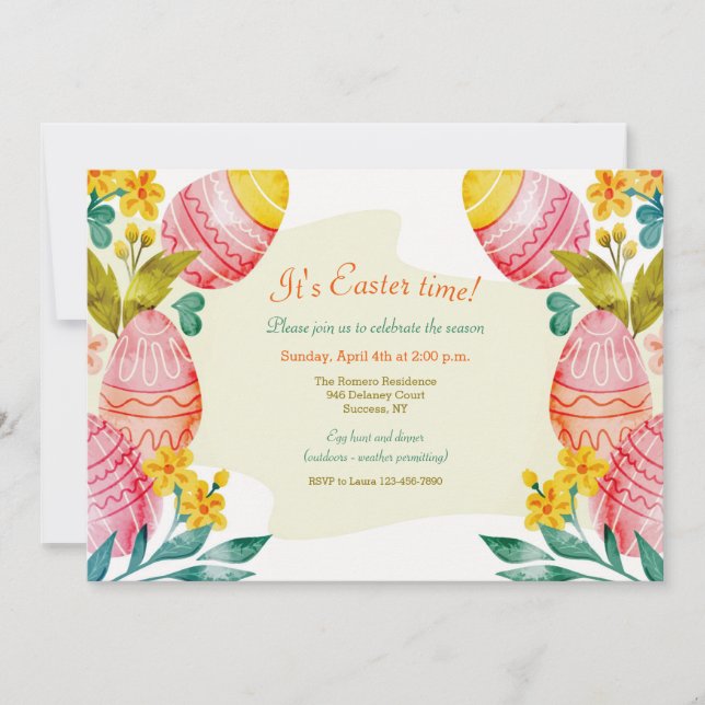 Convites É hora da Páscoa (Frente)