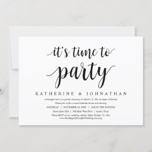 Convites É Hora de Celebrar, Festa de Casamento Intimista