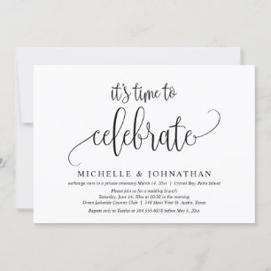 Convites É Hora de Celebrar, Festa de Casamento Intimo