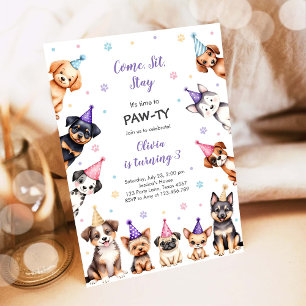 Convites É Hora de Festa de Aniversário de Crianças Animais