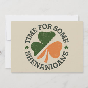Convites É hora de St. Patrick fazer algumas travessuras Tr