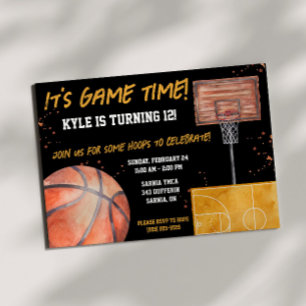 Convites É hora do jogo! Festa de aniversário de Basquete