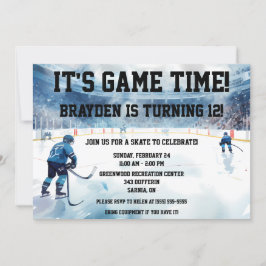 Convites É hora do jogo! Festa de aniversário de Hóquei em