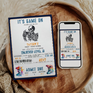 Convites É Jogo em Caveira - Festa de aniversário de Vídeo