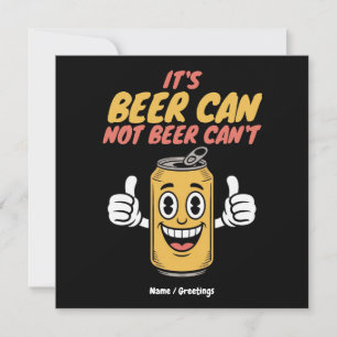 Convites É Lata de Cerveja Não Lata Não Pode Design Retrô D