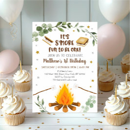 Convites É Mais Divertido Ser Um S'mores Campfire Birthday