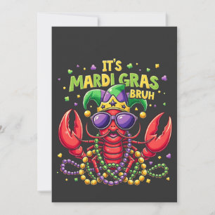Convites É Mardi Gras Bruh Camarão Engraçado Nova Orleans  