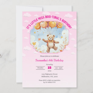Convites É Meninas Rosa de Aniversário da Menina Boo-Bonita