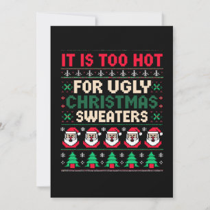 Convites É Muito Quente Para Papai Noel de Suéteres de Nata