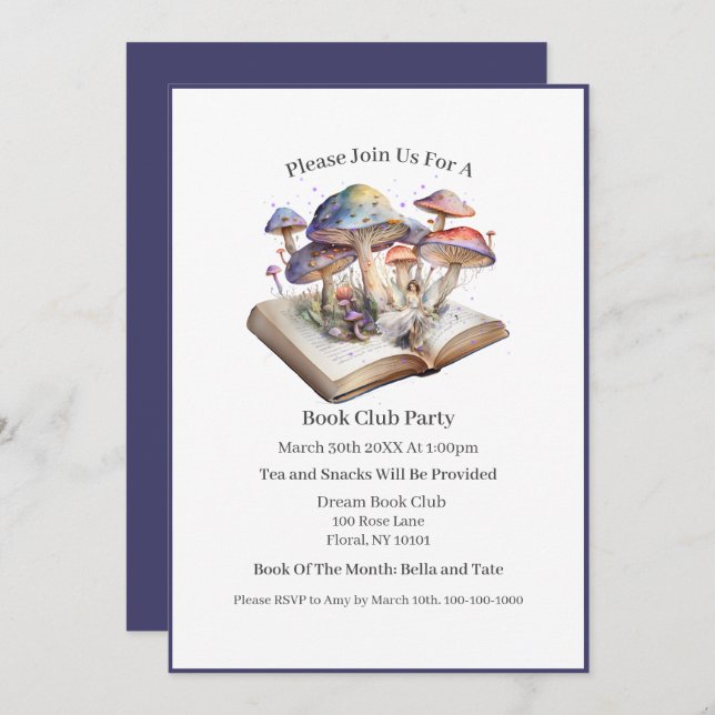 Convites E No Meu Livro Eu Vou... Book Club (Frente/Verso)