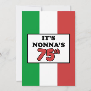 Convites É o 75º Aniversário da Bandeira Italiana de Nonna.