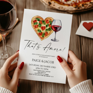 Convites É o Amore! Festa de noivado de Casamento de Pizza 